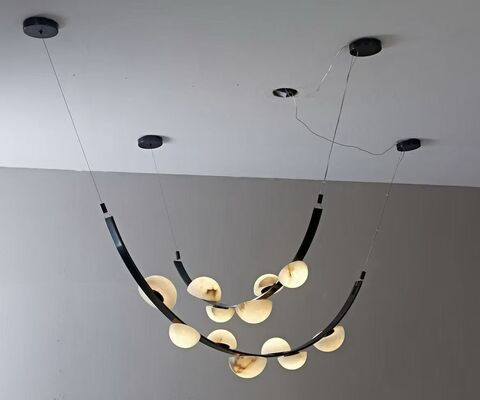 โนเดิร์กโมเดิร์นสโนว์ฟลาค มาร์บูล์แชร์เลียร์สําหรับห้องอาหาร ห้องเรียน โรงแรม E26 AC ง่าย