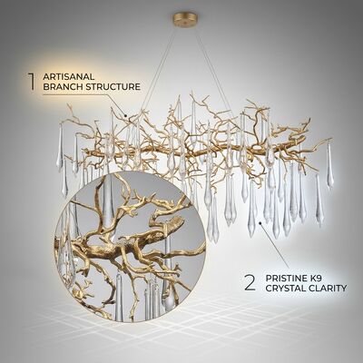 3-Tier Glass Drum Chandelier Gold Iron Frame Custom Hotel Villa Luxury Pendant Light Fixture